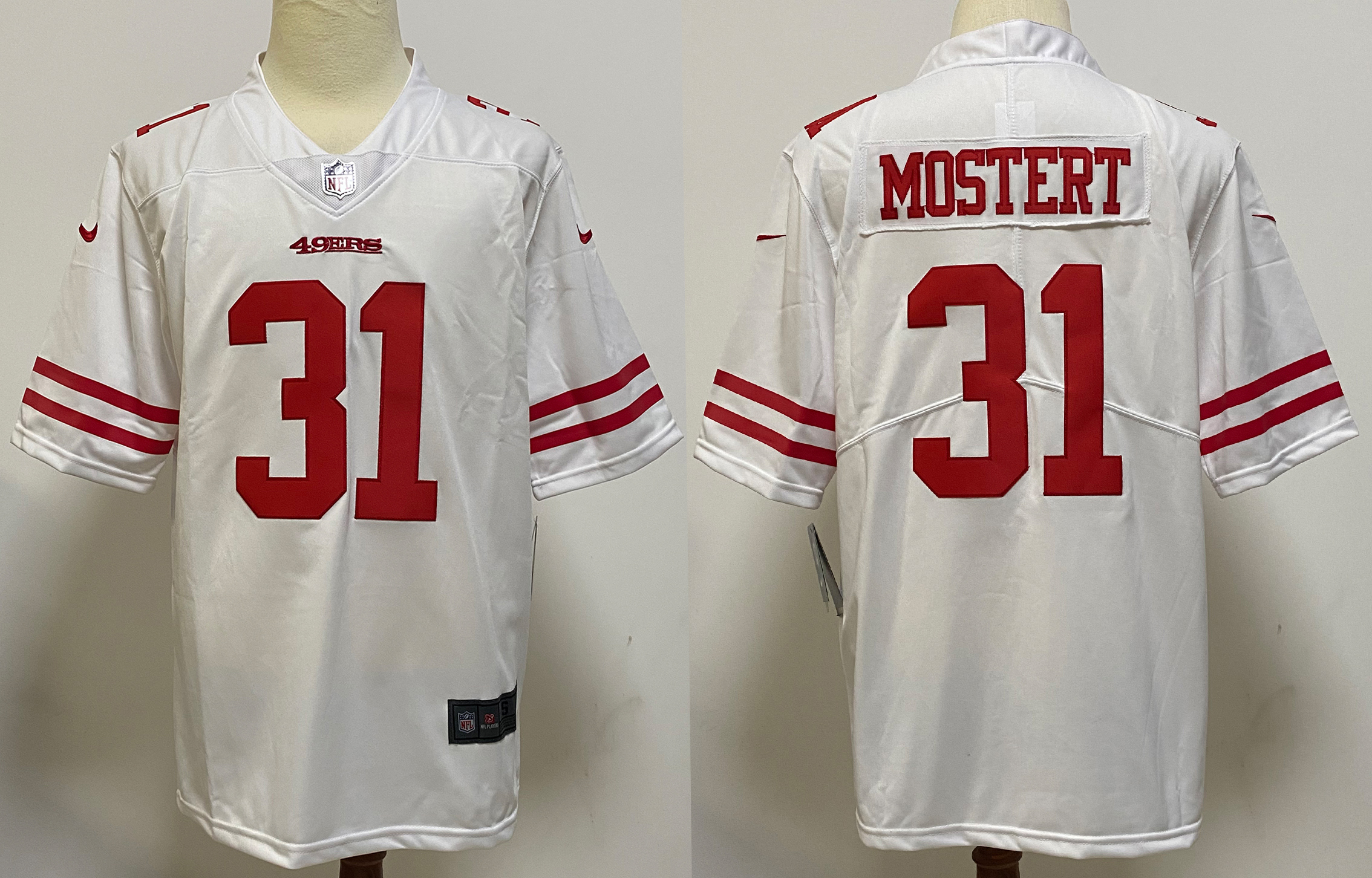 Men's San Francisco 49ers Raheem Mostert #31 White Jersey